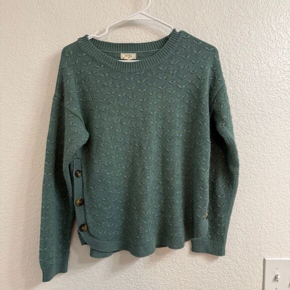 Fat Face Sweaters - Fat Face Sweater Emmy Curved Hem Jumper - Green Size 6